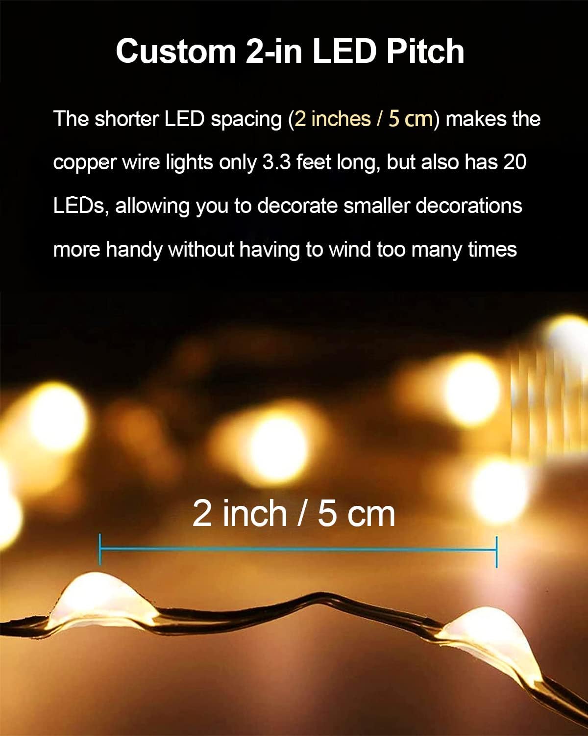LED Mini String Lights Twinkle Lights Copper Wire Firefly Starry Lights