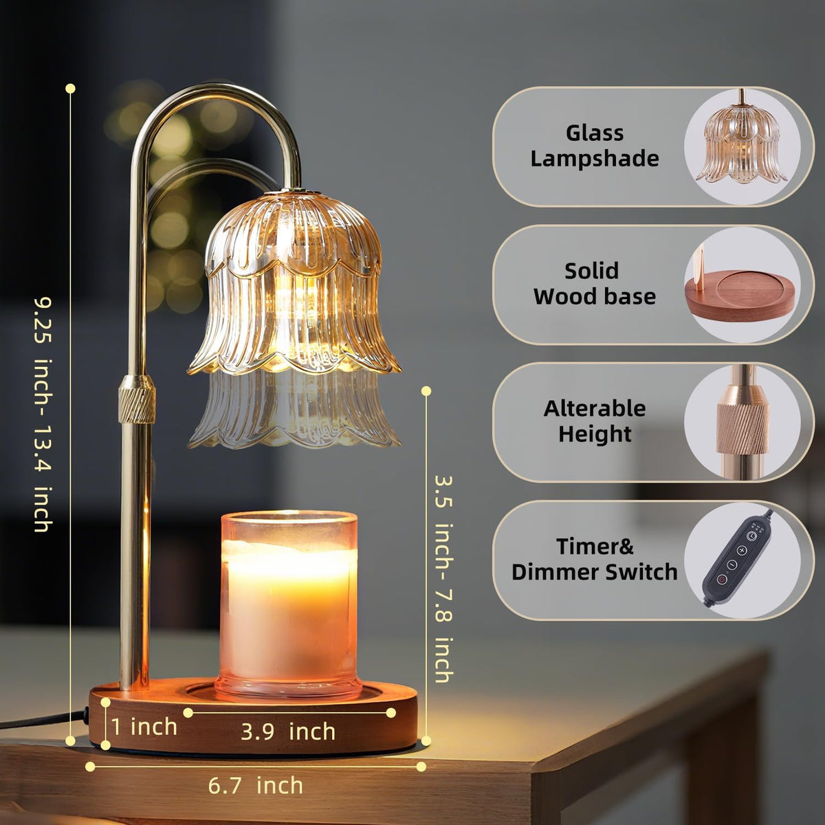 Candle Warmer Lamp with Timer