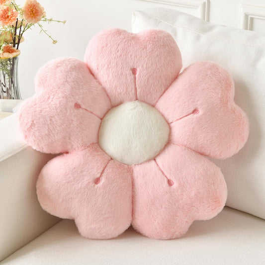 Cute Daisy Decorative Throw Pillows. Pink. 15 Inches