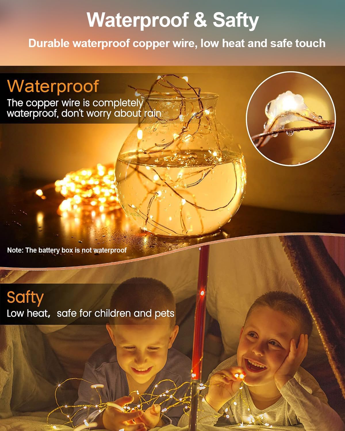 LED Mini String Lights Twinkle Lights Copper Wire Firefly Starry Lights