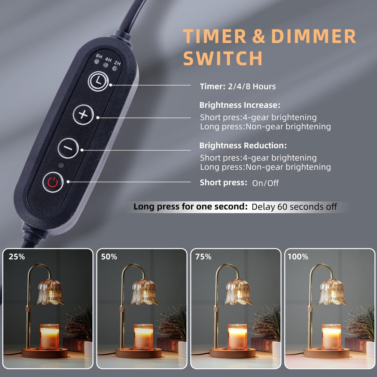 Candle Warmer Lamp with Timer