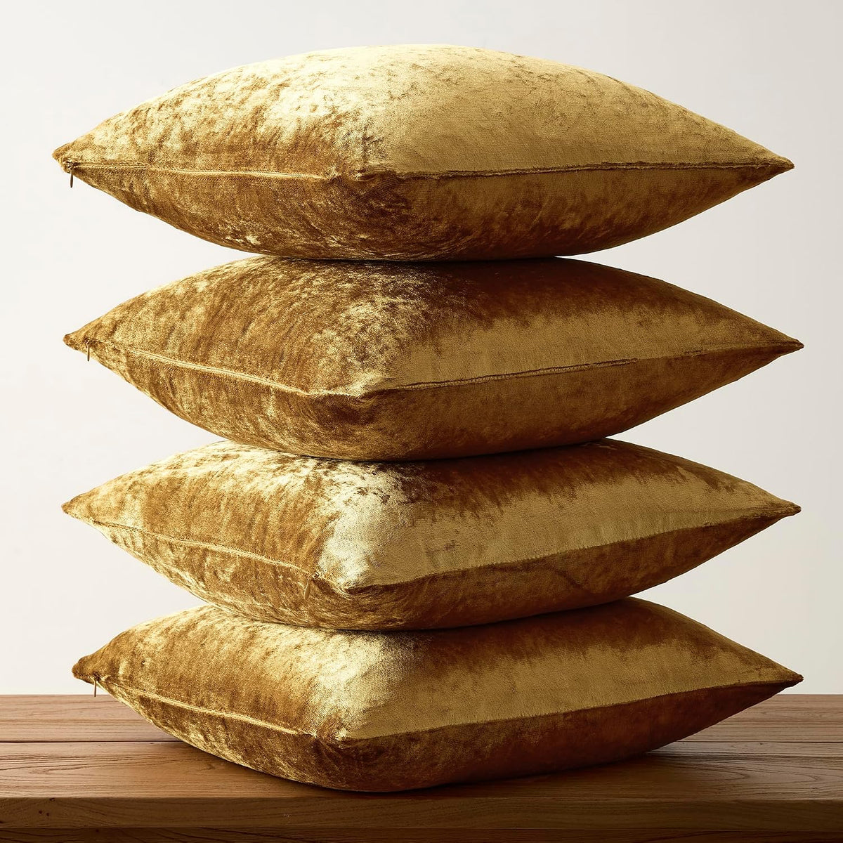 4 Gold Decorative Velvet Pillow